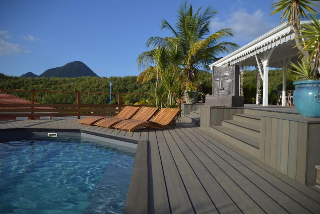La Villa Coconut Vue A 180° Mer Rocher Du Diamant Ле-Диаман Экстерьер фото